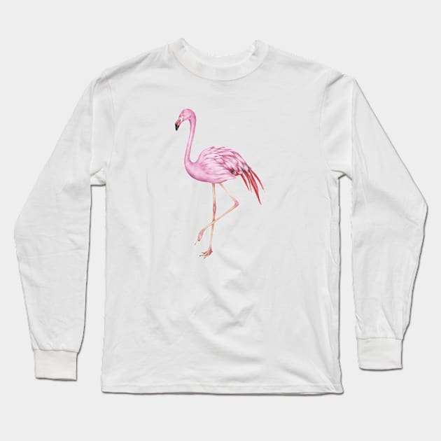 Flamingo Long Sleeve T-Shirt by KC Happy Shop